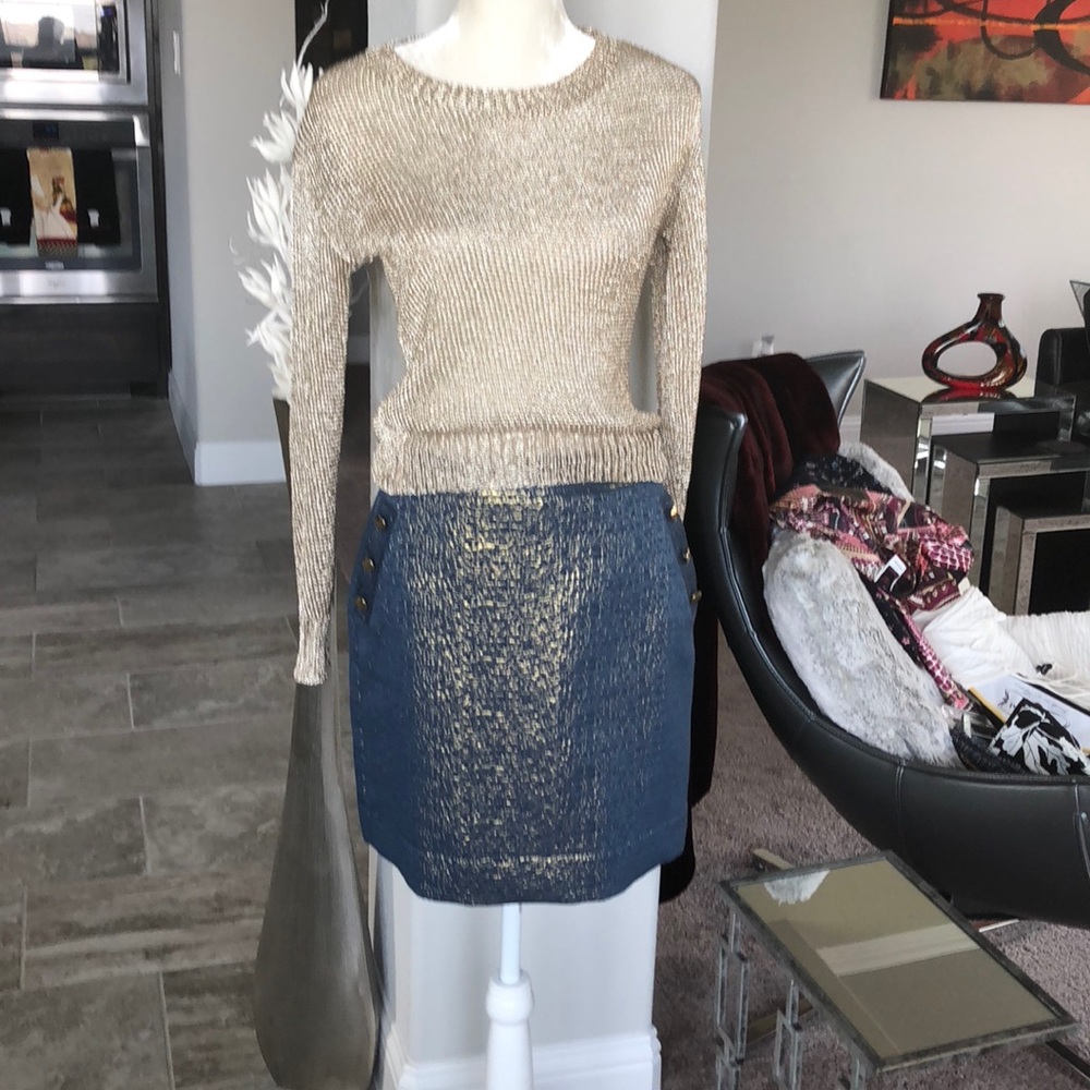 Banana Republic Heritage Shimmering blue skirt!